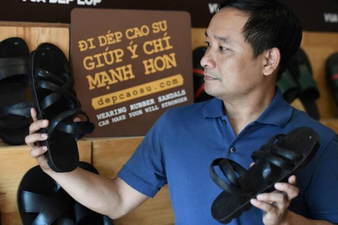 From war to peace: Vietnam's rubber sandals march on