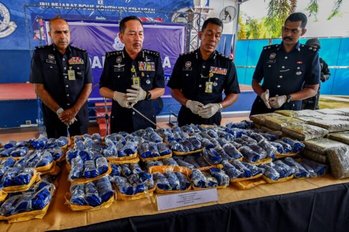 Kelantan cops nab five men, seize drugs worth RM6.4m