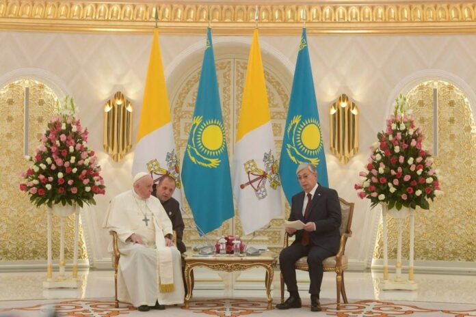 Pope arrives in Kazakhstan, says 'always ready' for China visit