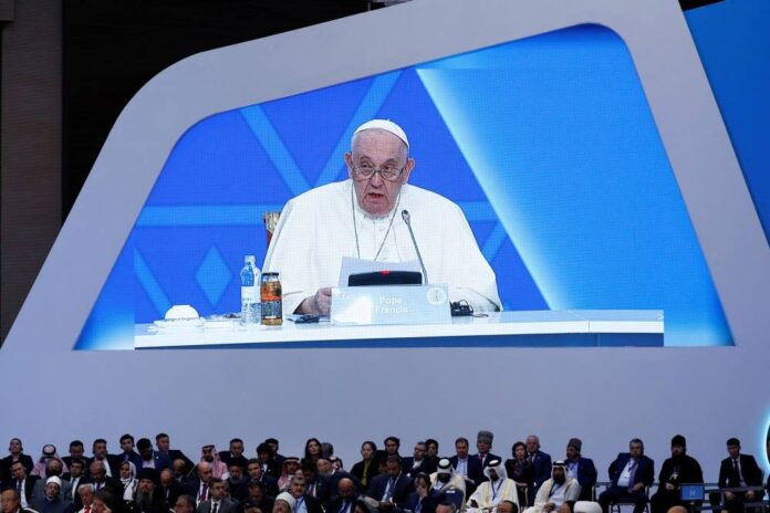 God does not back war, pope says in apparent criticism of Russian patriarch