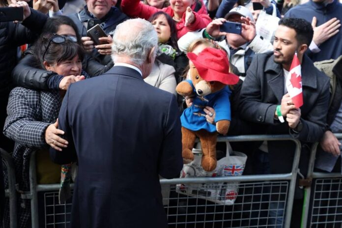 King Charles shakes hands with well-wishers in queen's queue