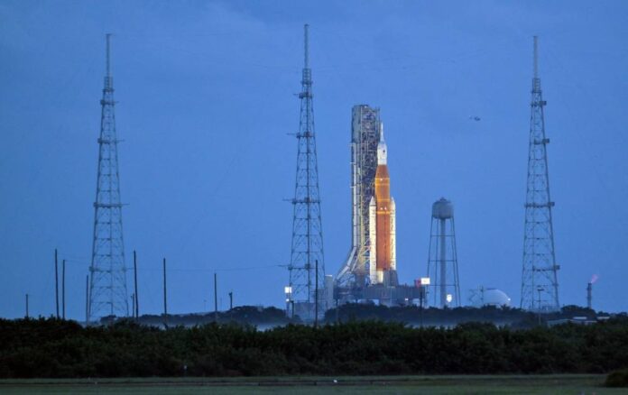 NASA scraps Tuesday Moon launch due to storm