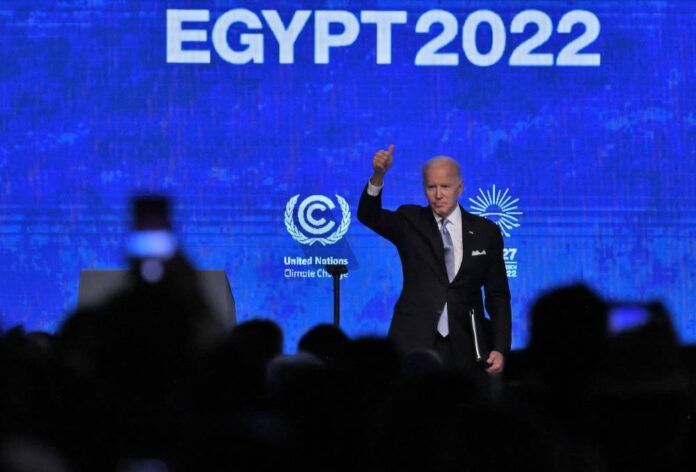 Biden urges world to 'step up' climate fight at COP27