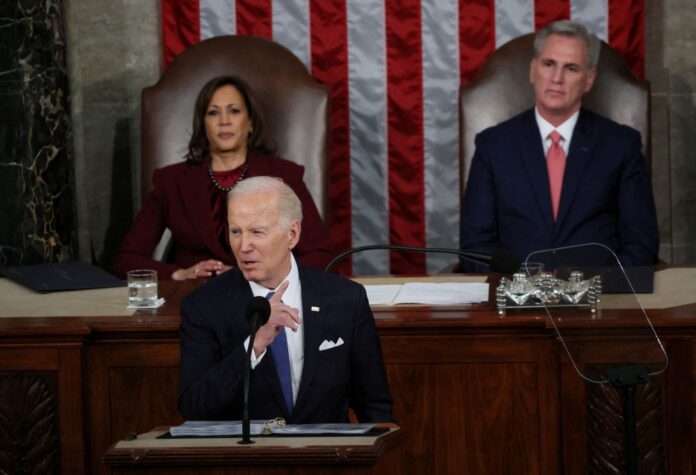 Biden takes his re-election pitch to financial backers