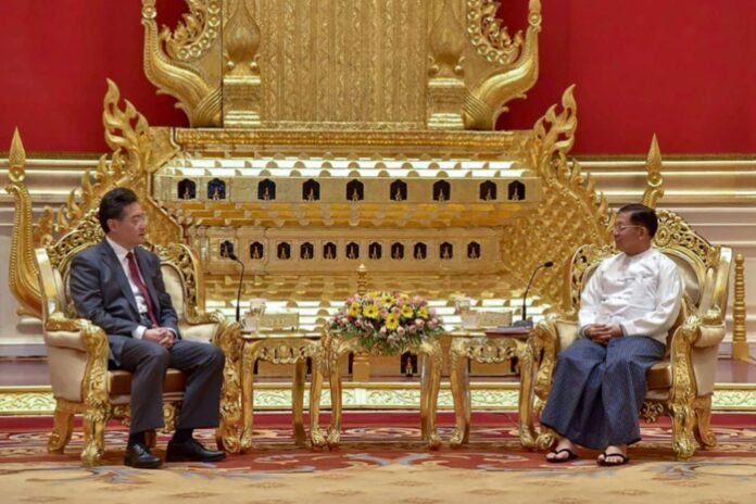 China FM meets junta chief in Myanmar, vows support