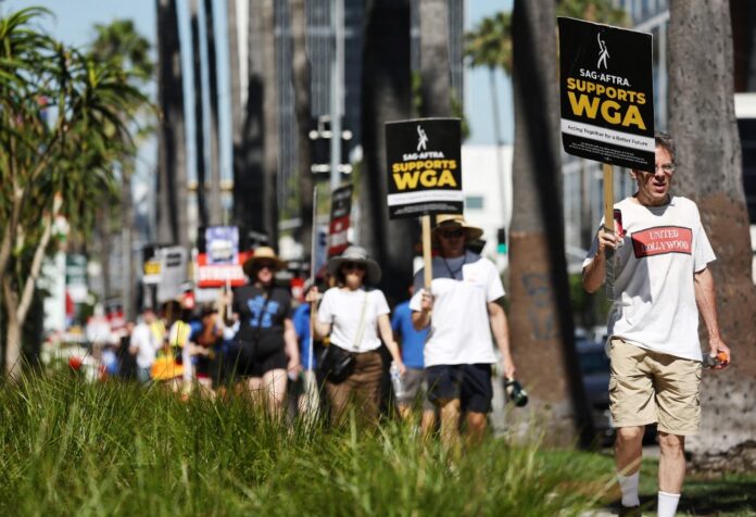 Hollywood shuts down as actors go on strike