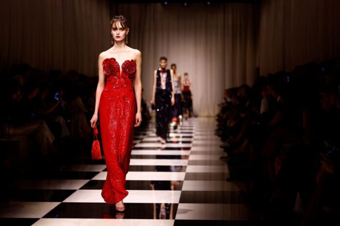 Giorgio Armani Prive showcases glittering haute couture lineup in Paris