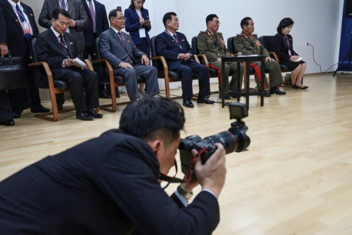 Who is accompanying North Korea's Kim on trip to Russia?