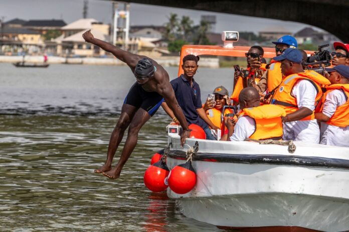 Nigerian takes to the water to raise mental health awareness