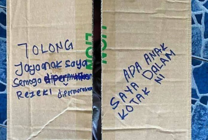 ‘Please take care of my child’: Newborn left in box with towel, limes and a mother’s plea in Membakut