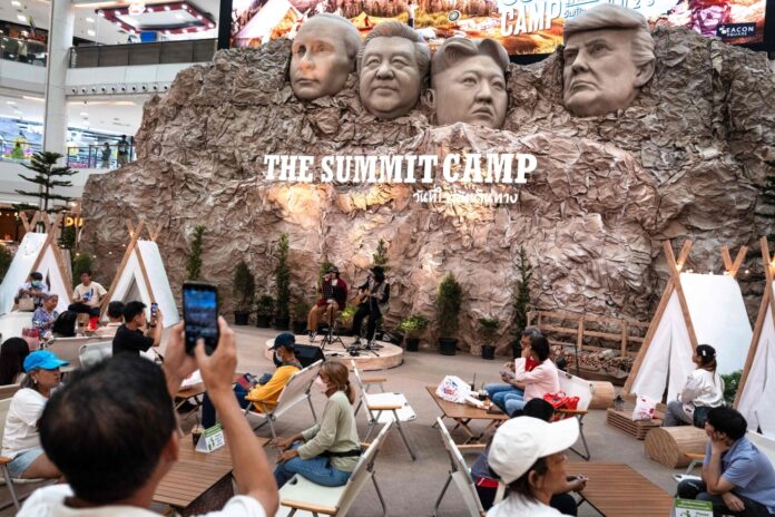 Rocky relations? Bangkok mall displays ‘Mt Rushmore’ of Trump, Putin, Xi and Kim