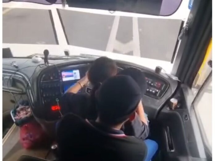 Passenger who shot viral video of lap-sitting on moving bus says he acted to prevent danger