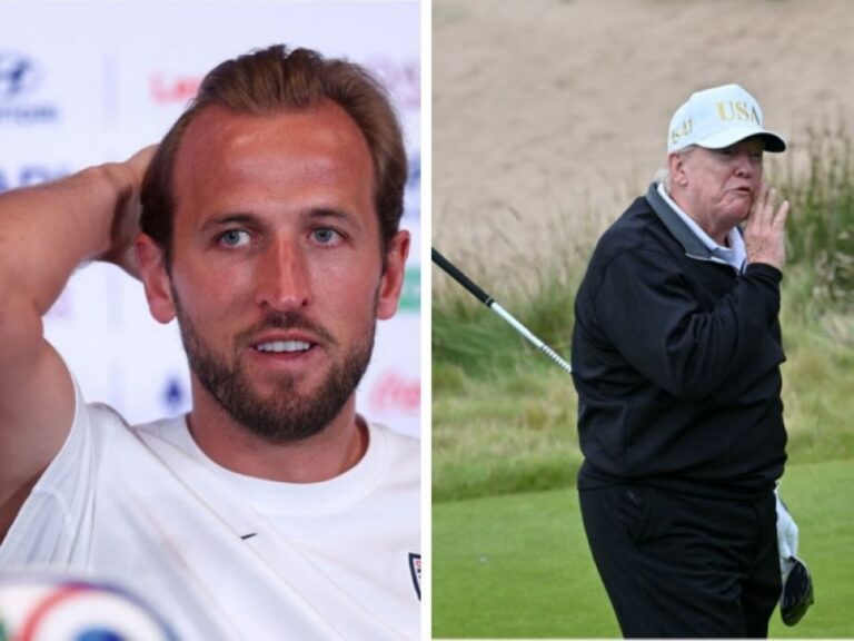 England football skipper Harry Kane says Trump’s golf game is better than you might think… for an almost 80-year-old