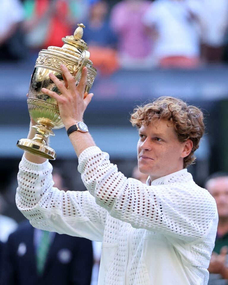 Sinner survives bruising four-set battle with Zverev to defend Wimbledon title