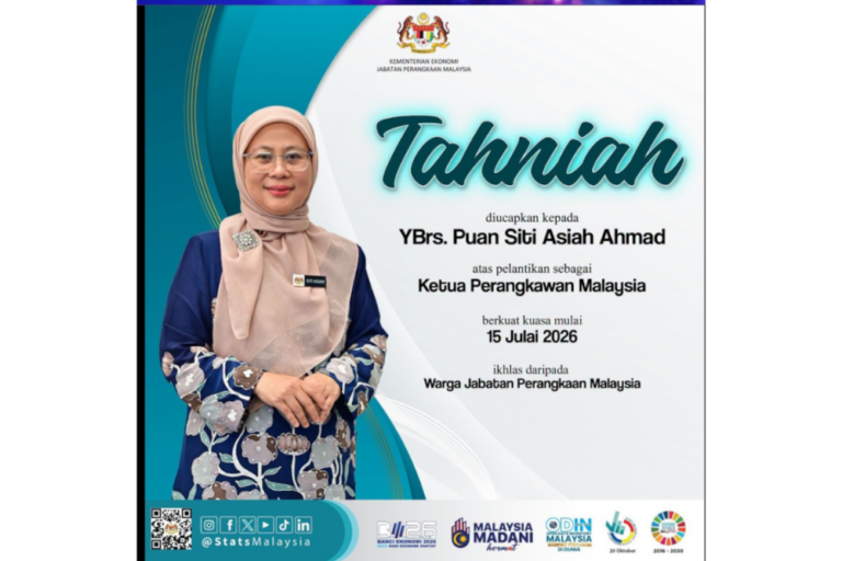 Siti Asiah Ahmad takes over as chief statistician after Mohd Uzir’s retirement