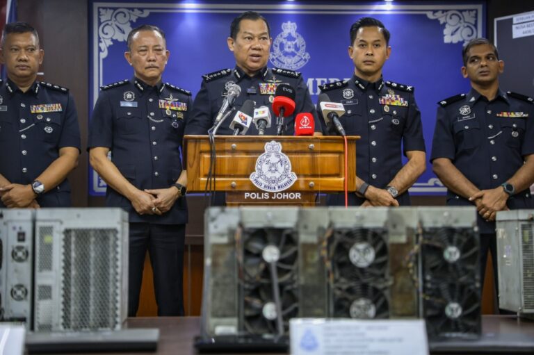 Johor police arrest three, seize 71 Bitcoin mining machines in TNB power theft bust