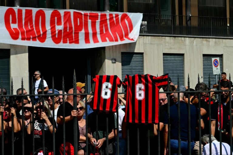 Football great Franco Baresi honoured by thousands at Milan funeral