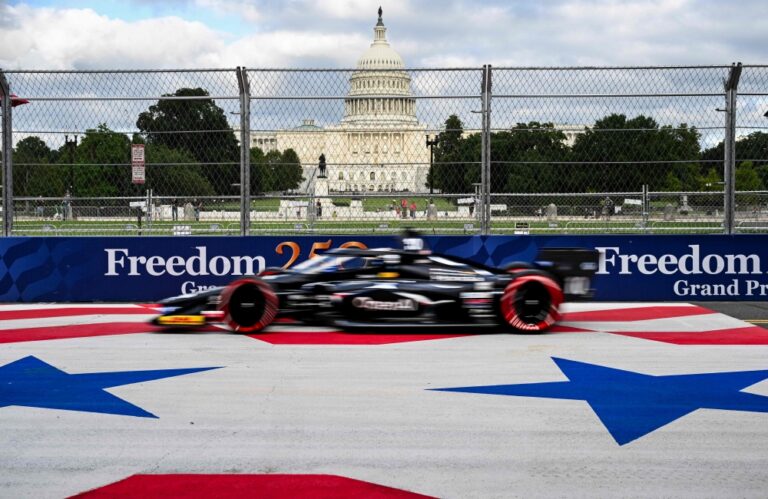 Trump’s Grand Prix transforms Washington streets as roaring IndyCars weave past museums and monuments