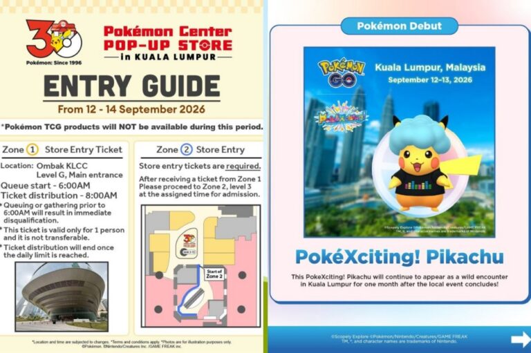 Ombak KLCC Pokémon Pop-up store queues open at 6am. Will you be there Sept 12?