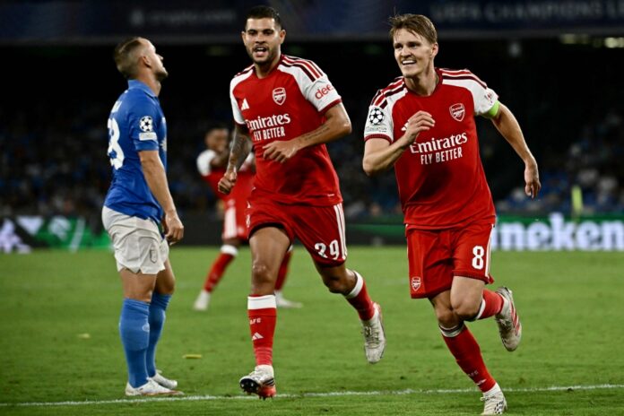Arteta hails ‘remarkable’ Arsenal after Odegaard seals Napoli win