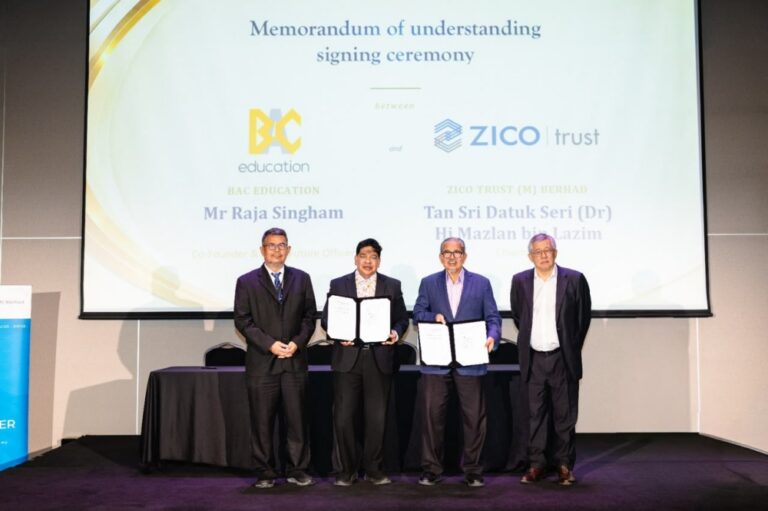 BAC Education Group and ZICO Trust Malaysia expand tertiary education access in scholarship MOU