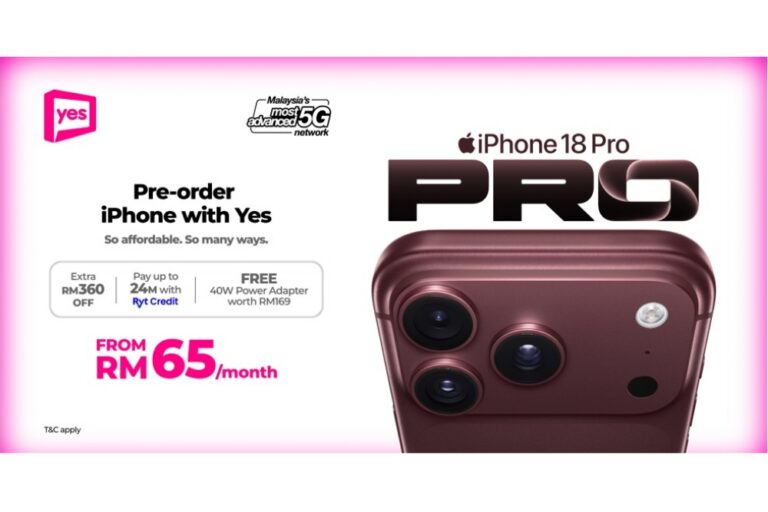 Malaysian telco Yes opens iPhone 18 Pro pre-orders tomorrow, plans start from RM65 a month